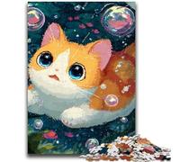 Jigsaw Puzzles for Teenagers Swimming Cat Brain Intelligence Challenge Addictive Toys Birthday Present, Gifts, Wall Art 50x75cm