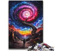 Jigsaw Puzzles for Teenagers Swirl Oil Painting for And from 14 Years And over Hands-on Game Christmas Game Gifts 26x38cm