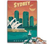 Jigsaw Puzzles for Teenagers Sydney 1000 Piece Puzzle,Educational Games Wall Decoration Unique Birthday And Xmas Gifts (26x38cm)