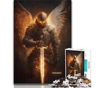Jigsaw Puzzles for Teenagers Ten Medieval Angel Knights,Help The Brain Exercise Addictive Toys to Cultivate Patience Gift For Birthdays (38x26cm)