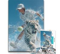Jigsaw Puzzles for Teenagers Tennis Players 1000 Piece Jigsaw,Stress Reliever Staycation Kill Time Parent-child Interaction 26x38cm