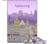 Jigsaw Puzzles for Teenagers Travel to Antwerp for Age 14 Years And over Decompressing Intellectual Educational Toy Great Gift (26x38cm) 1000pcs
