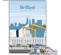 Jigsaw Puzzles for Teenagers Travel to Belfast, Suitable for Ages 14 And Up Home Educational Games DIY Toys Artwork Gift 50x75cm