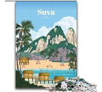Jigsaw Puzzles for Teenagers Travel to Fiji, Analysis And Logic with Fully Interlocking Randomly Shaped Pieces for And Age 14 Years Up 75x100cm