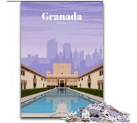Jigsaw Puzzles for Teenagers Travel to Granada for And from 14 Years And over Play Toys Because It Is Ideal As A Gift for The Whole Family (26x38cm) 1000pcs