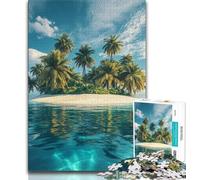 Jigsaw Puzzles for Teenagers Tropical Island Landscape Teenager Jigsaw,is Ideal As Gifts for The Whole Family Suitable for And 14 (size 75x50cm)
