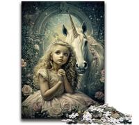 Jigsaw Puzzles for Teenagers Unicorn Girl 1000 Pieces for Adults,Stress Reliever Difficult Challenge Unique Home Decor And Gifts (26x38cm)