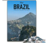 Jigsaw Puzzles for Teenagers Visit Brazil, Toys Educational Games Stress Relieving Enhance Love between Couples 50x75cm