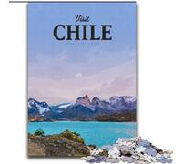 Jigsaw Puzzles for Teenagers Visit Chile, Brain Teaser For Wall Decoration Unique Birthday And Xmas Gifts for for Age 14 50x75cm