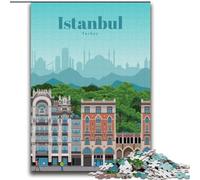 Jigsaw Puzzles for Teenagers Visit Istanbul, Challenging Difficult with Fully Interlocking Randomly Shaped Pieces 75x100cm