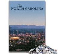Jigsaw Puzzles for Teenagers Visit North Carolina 1000 Piece Puzzle,Educational Games Wall Decoration Unique Birthday And Xmas Gifts (50x75cm)