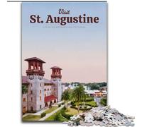 Jigsaw Puzzles for Teenagers Visit St Augustine, Brain Teaser For Wall Decoration Unique Birthday And Xmas Gifts for for Age 14 26x38cm