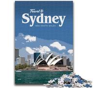 Jigsaw Puzzles for Teenagers Visit Sydney 1000 Piece Puzzle,Educational Games Wall Decoration Unique Birthday And Xmas Gifts (50x75cm)