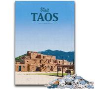 Jigsaw Puzzles for Teenagers Visit Taos Suitable for Ages 14 And Up Intellectual Toy Game Educational Game for Birthday And Christmas (size 50x75cm)