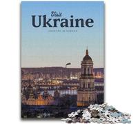 Jigsaw Puzzles for Teenagers Visit Ukraine Teenager Jigsaw,Decompressing Intellectual Educational Toy Perfect Decoration (26x38cm)