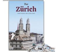 Jigsaw Puzzles for Teenagers Visit Zurich, Family Entertainment Toys Is Ideal As Gifts for The Whole Family for 14+ 50x75cm