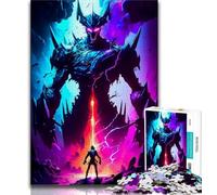 Jigsaw Puzzles for Teenagers Warrior And Cyborg 1000 Piece Puzzle,Stress Reliever Difficult Challenge Home Decoration Toys 75x50cm