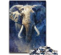 Jigsaw Puzzles for Teenagers Watercolor Elephant Teenager Jigsaw,for Educational Game Challenge Toy Deal As Gifts for The Whole Family (50x75cm)