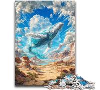 Jigsaw Puzzles for Teenagers Whales in The Desert Teenager Jigsaw,for Educational Game Challenge Toy Deal As Gifts for The Whole Family (50x75cm)