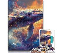Jigsaw Puzzles for Teenagers Whales on The Seabed Puzzles for Teenagers,is Ideal As Gifts for The Whole Family Suitable for And 14 (size 38x26cm)