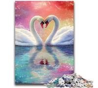 Jigsaw Puzzles for Teenagers White Swan 1000 Piece Jigsaw,Stress Reliever Staycation Kill Time Parent-child Interaction (26x38cm)