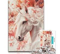 Jigsaw Puzzles for Teenagers White Unicorn Puzzles for Adults,Challenging Family Activity Games DIY Toy for Home Wall Decor Gifts (size 75x50cm)