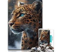 Jigsaw Puzzles for Teenagers Wild Leopard Teenager Jigsaw,for Educational Game Challenge Toy Deal As Gifts for The Whole Family 50x75cm