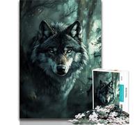 Jigsaw Puzzles for Teenagers Wild Wolf,learning Educational Toys Fun at Home Activities,Birthday Present,Travel Gifts 38X26CM
