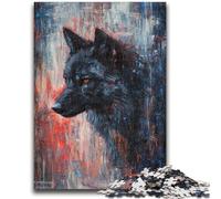 Jigsaw Puzzles for Teenagers Wolf Art, Analysis And Logic with Fully Interlocking Randomly Shaped Pieces for And Age 14 Years Up 50X75CM