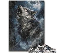 Jigsaw Puzzles for Teenagers Wolf in The Snow Teenager Puzzles,for Educational Game Challenge Toy Deal As Gifts for The Whole Family (50x75cm)