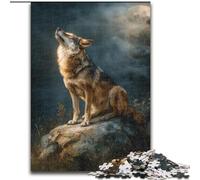 Jigsaw Puzzles for Teenagers Wolf Under The Aurora, for Ages 14 And over Each Piece Is Unique - Fun And Challenging Game for The Whole Family Good Gift (Size 26x38cm)
