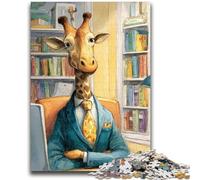 Jigsaw Puzzles for Teenagers Working Giraffe Suitable for Ages 14 And Up Intellectual Toy Game Educational Game for Birthday And Christmas 26x38cm
