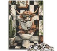Jigsaw Puzzles for Teenagers Yak in The Toilet Brain Intelligence Challenge Addictive Toys Birthday Present, Gifts, Wall Art 38x26cm
