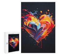 Jigsaw Puzzles for Teenagerss 1000 PCS Abstract Heart Painting Puzzles for Adults Fun Games Analysis And Logic Parent-child Interaction 1000 PCS