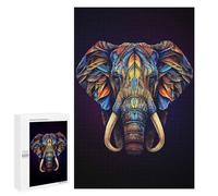 Jigsaw Puzzles for Teenagerss 1000 PCS Abstract Ornate Elephant Puzzle for Adults Brain Teaser Game Difficult Hard Unique Birthday And Gifts 1000 PCS