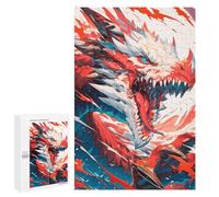 Jigsaw Puzzles for Teenagerss 1000 PCS Angry Anime Dragon Puzzles for Adults Fun Games Analysis And Logic Parent-child Interaction 1000 PCS
