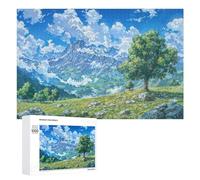 Jigsaw Puzzles for Teenagerss 1000 PCS Anime Mountain Tree View Puzzle for Adults Brain Teaser Game Difficult Hard Unique Birthday And Gifts 1000 PCS