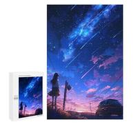Jigsaw Puzzles for Teenagerss 1000 PCS Anime Starry Twilight Girl Puzzles for Adults Fun Games Analysis And Logic Parent-child Interaction 1000 PCS