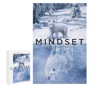 Jigsaw Puzzles for Teenagerss 1000 PCS Arctic Wolf Mindset Jigsaw Family Game Perfect Decoration Unique Gifts for Birthday And Christmas 1000 PCS