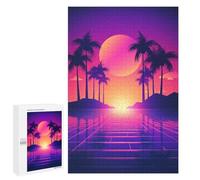 Jigsaw Puzzles for Teenagerss 1000 PCS Beautiful Synthwave Vision Adult Jigsaw Puzzle DIY Toys Wall Art Deal As Gifts for The Whole Family 1000 PCS