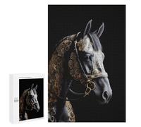 Jigsaw Puzzles for Teenagerss 1000 PCS Black And Gold Horse Puzzles for Adults Fun Games Analysis And Logic Parent-child Interaction 1000 PCS