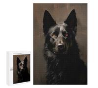 Jigsaw Puzzles for Teenagerss 1000 PCS Black German Shepherd Portrait Puzzle for Adults Brain Teaser Game Difficult Hard Unique Birthday And Gifts 1000 PCS