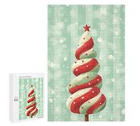 Jigsaw Puzzles for Teenagerss 1000 PCS Candy Cane Christmas Tree Adult Puzzles Relax Games But Fun And Humorous for Is Ideal As A Gift 1000 PCS