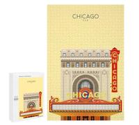 Jigsaw Puzzles for Teenagerss 1000 PCS Chicago Travel Snippet Jigsaw Puzzle Anti-Stress Toys Precision Cutting Parent-child Interaction 1000 PCS