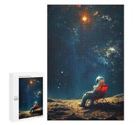 Jigsaw Puzzles for Teenagerss 1000 PCS Chilling Spaceman Puzzles for Adults Brain Teaser Game Pattern Assembly Parent-child Interaction 1000 PCS