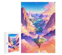 Jigsaw Puzzles for Teenagerss 1000 PCS Cloud-Piercing Sky Cityscape Adult Puzzles Anti-Stress Toys Staycation Kill Time Fun at Home Activities, 1000 PCS