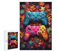 Jigsaw Puzzles for Teenagerss 1000 PCS Colorful Autumn Gaming Controllers -1 Jigsaw Puzzle Anti-Stress Toys Precision Cutting Parent-child Interaction 1000 PCS