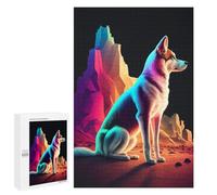 Jigsaw Puzzles for Teenagerss 1000 PCS Colorful Desert Wolf Adult Puzzles Toy Wall Decor Staycation Kill Time Stress Reduction Gifts 1000 PCS