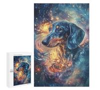 Jigsaw Puzzles for Teenagerss 1000 PCS Cosmic Dachshund Space Sausage Dog Adult Puzzles Relax Games But Fun And Humorous for Is Ideal As A Gift 1000 PCS