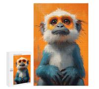 Jigsaw Puzzles for Teenagerss 1000 PCS Curious Monkey Portrait Adult Puzzles Relax Games But Fun And Humorous for Is Ideal As A Gift 1000 PCS